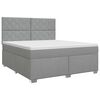 vidaXL Postelja boxspring z vzmetnico Svetlo siva 160 x 200 cm Blago
