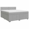 vidaXL Postelja boxspring z vzmetnico Svetlo siva 140 x 200 cm Blago