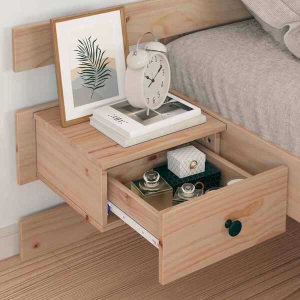 vidaXL Konstrukcija postelje Rjava 90 x 200 cm Masivno borovo les