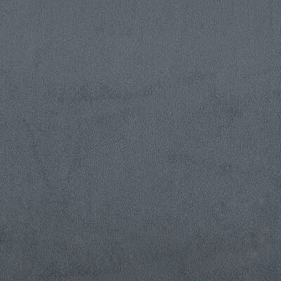 vidaXL Kavč dvosed z okrasnimi blazinami temno siv 120 cm žamet
