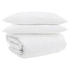 vidaXL Komplet odej z blazino 3 pcs Bela Perje