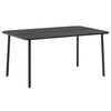 vidaXL Vrtna miza temno siva 150x90x72 cm jeklo