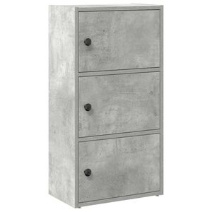 vidaXL Knjižna omara betonsko siva 40x24x77 cm inženirski les