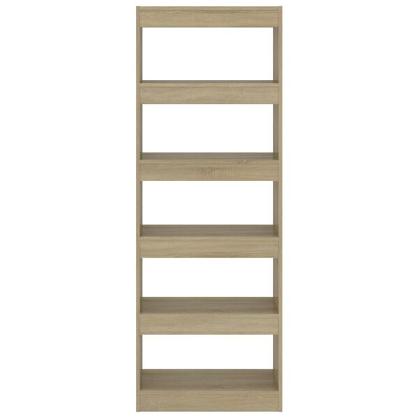 vidaXL Knjižna omara/pregrada sonoma hrast 60x30x166 cm iverna plo&scaron;ča