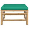 vidaXL Vrtni stolček za noge z zeleno blazino bambus