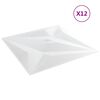 vidaXL Stenske plo&scaron;če Zvezda 12 pcs Bel Zvezda 50 x 50 cm XPS Pena