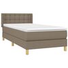 vidaXL Box spring postelja z vzmetnico taupe 100x200 cm blago