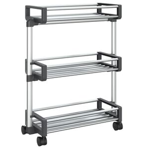 vidaXL Voziček za shranjevanje 59x20x75 cm aluminij