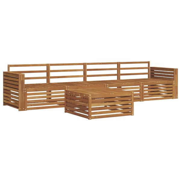 vidaXL Zunanja garnitura za sedenje 5 pcs Naravna