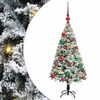 vidaXL Umestno božično drevo Bela 120 cm PVC, jeklo in plastika