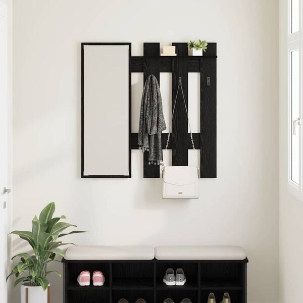 vidaXL Nadwyčajna obe&scaron;alnik za pla&scaron;če Črna Orehovina 100 x 10 x 100 cm