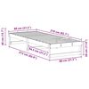vidaXL Konstrukcija postelje Bela 80 x 210 cm Masivno borovo les