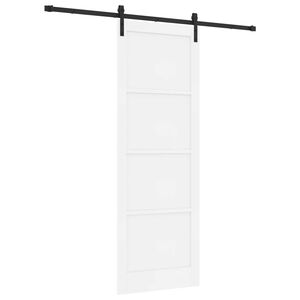 vidaXL Drsna vrata Bela 83 x 232 cm Trdna borovina