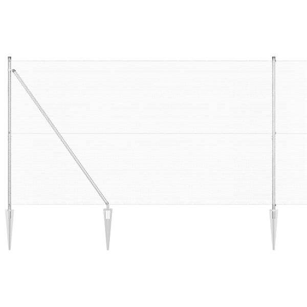 vidaXL Steber ograje. srebrna 10 x 1,5 m (12 x 12 mm mrežna) Jeklo