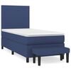 vidaXL Box spring postelja z vzmetnico moder 80x200 cm blago