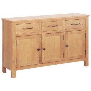 vidaXL Strani &scaron;al Rjava 112 x 33.5 x 70 cm Trda hrastovina