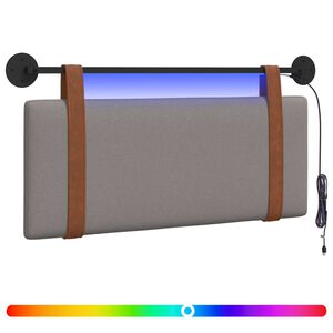 vidaXL Viseče vzglavje postelje Taupe Antikni PU