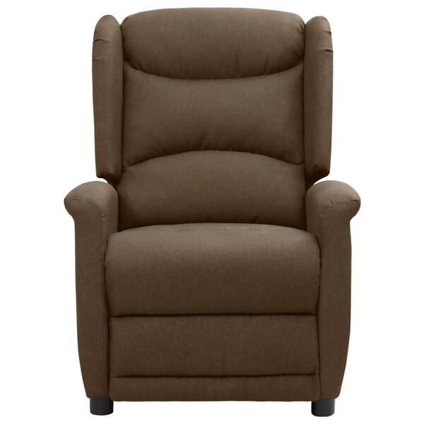 vidaXL Električni naslanjač rjavo blago