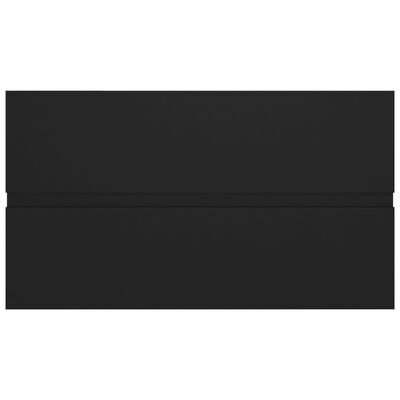 vidaXL Omarica za umivalnik črna 80x38,5x45 cm iverna plošča