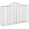 vidaXL Obokane gabion ko&scaron;are 3 kosi 200x50x120/140 cm pocinkano železo