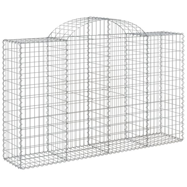 vidaXL Obokane gabion ko&scaron;are 3 kosi 200x50x120/140 cm pocinkano železo