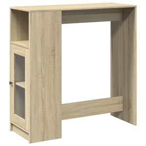 vidaXL Barska miza s policami sonoma hrast 101x40x103,5 cm inž. les