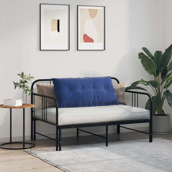 vidaXL Poglavni vzglavnik Policijska modra 100 x 50 cm Žametna tkanina