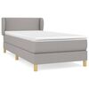 vidaXL Box spring postelja z vzmetnico svetlo siva 80x200 cm blago