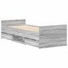 vidaXL Posteljni okvir z vzglavjem in vznožjem siva sonoma 90x190 cm