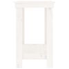 vidaXL Delovna miza bela 80x50x80 cm trdna borovina