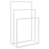 vidaXL Prostostoječe stojalo za brisače belo 48x24x79 cm železo