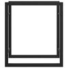 vidaXL Stojalo za drva mat črno 50x28x56 cm jeklo