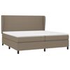 vidaXL Box spring postelja z vzmetnico taupe 200x200 cm blago