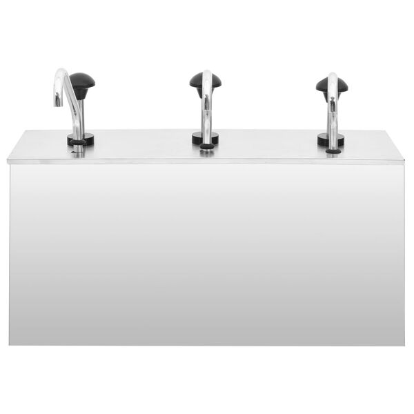 vidaXL Dozirnik za omake nerjaveče jeklo 3 x 3,5 L