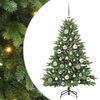 vidaXL Umestno božično drevo med 150 LED Zelena 120 cm PE in PVC