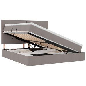 vidaXL Postelja z dodatnim prostorom za shranjevanje in vzmetnico