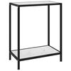 vidaXL Konzolna mizica bela 60x35x75 cm kaljeno steklo