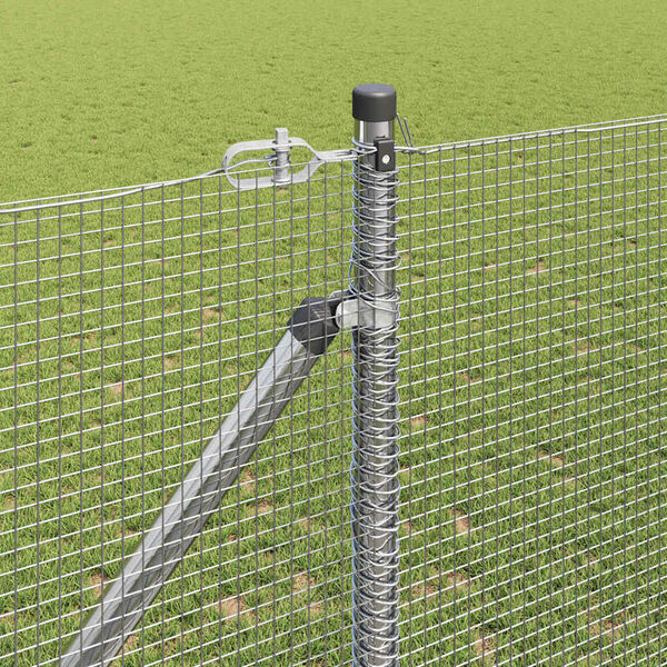 vidaXL Steber ograje. srebrna 50 x 1,2 m (mreža 12 x 12 mm) Jeklo