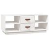 vidaXL Klubska mizica bela 100x50x41 trdna borovina