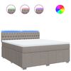 vidaXL Box spring postelja z vzmetnico taupe 180x200 cm blago