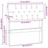 vidaXL Tapecirano vzglavje Svetlo siva 75 cm Masivno borovo les