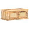 vidaXL Klubska mizica 90x50x35 cm trden mangov les in naravni trst