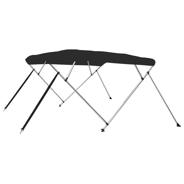 vidaXL Bimini tenda s 4 loki črna 243x210x137 cm