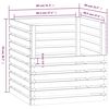 vidaXL Kompostnik bel 80x80x78 cm trdna borovina