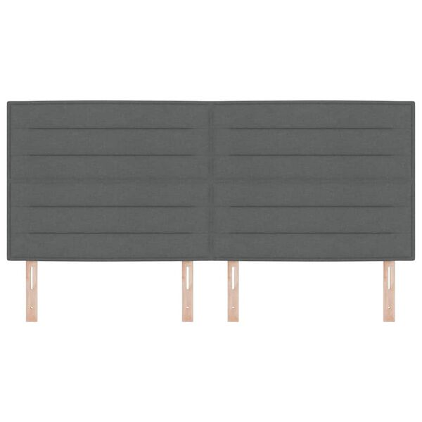 vidaXL Vzglavje Temno siva 200 cm blago