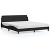 vidaXL Posteljni okvir Dover črn 183x213 cm umetno usnje