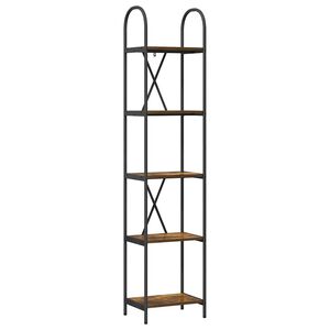 vidaXL Knjižna polica 5 nivojev 40 x 30 x 183 cm Inženirski les