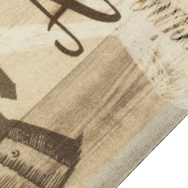 vidaXL Kuhinjska preproga pralna coffee rjava 60x180 cm žamet