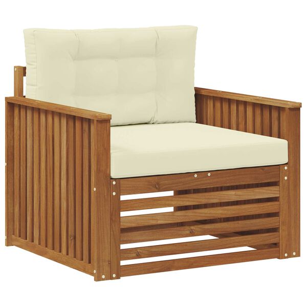 vidaXL Zunanja garnitura za sedenje Masivno akacijevo les in poliester