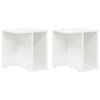 vidaXL Stranska miza 2 kos Bela 37 x 32 x 40 cm Inženirski les